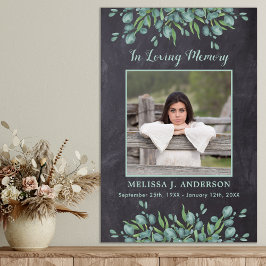 Eukalyptus-Gedenkstätte für rustikales Gedächtnis- Poster