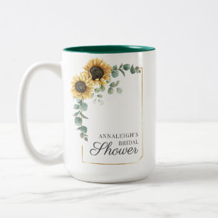 Eukalyptus Geometric Frame Brautparty Zweifarbige Tasse