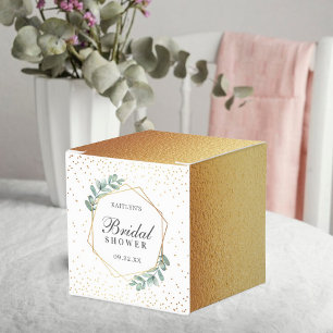Eukalyptus Geometric Gold Foil Brautparty Geschenkschachtel