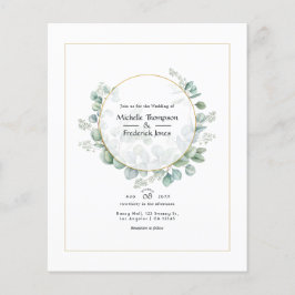 Eukalyptus Geometric Gold Wedding Flyer