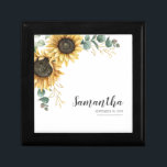 Eukalyptus Geometric Sunflower Brautparty Erinnerungskiste<br><div class="desc">Sonnenblume Eukalyptus Geometrisches Brautparty Geschenkboxen zur Leckerei der Person in Ihrem Leben,  die alles hat. Passen Sie diese Geschenkboxen einfach an andere besondere gesellschaftliche Veranstaltungen wie Geburtstagsfeiern,  Babyduschen,  Jubiläumsfeiern und vieles mehr an,  indem Sie auf den Button "Personalisieren" klicken.</div>