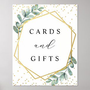 Eukalyptus Geometric Wedding Cards & Gifts Real Foliendrucke