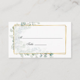 Eukalyptus Geometric Wedding Platzkarte
