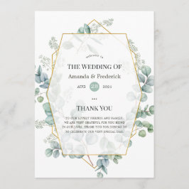 Eukalyptus Geometric Wedding Programm