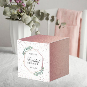 Eukalyptus geometrische Rose Goldfolie Junggeselli Geschenkschachtel