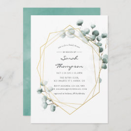 Eukalyptus Geometrisches Brautparty Einladung
