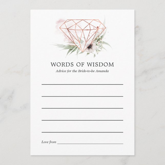 Eukalyptus Geometrisches Brautparty Hinweiskarte (Vorderseite)