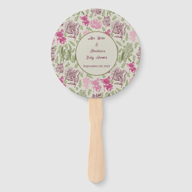 Eukalyptus-Girl-Babydusche Fächer (Vorderseite)