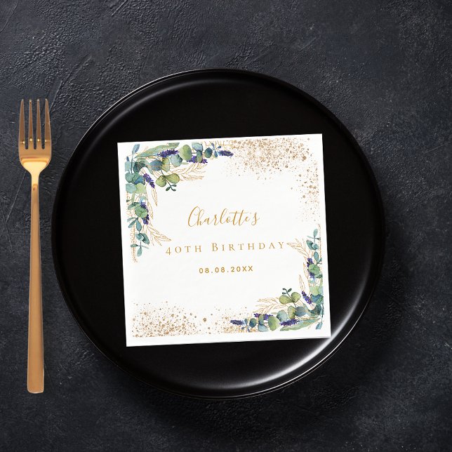 Eukalyptus-Glitzer Serviette (Von Creator hochgeladen)