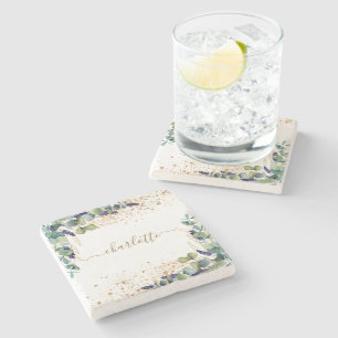 Eukalyptus-Glitzer Steinuntersetzer