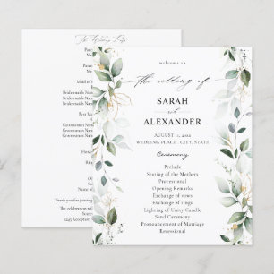 Eukalyptus Glow Gold Wedding Programm 2