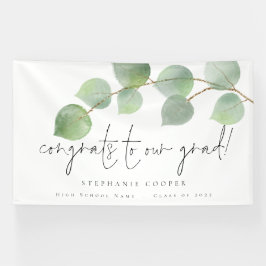 Eukalyptus-Glückwunsch zum Grad 2024 Abschluss Banner