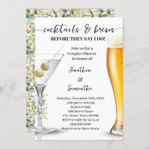 Eukalyptus Gold Cocktails & Brews Couples Dusche