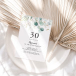 Eukalyptus Gold Floral 30. Geburtstag Party Einladung<br><div class="desc">Diese rustikale eukalyptus gold florale 30. Geburtstag Party Einladung ist perfekt für eine einfache Geburtstagsparty. Dieses künstlerische Design zeigt handgezeichnet goldene Blüten und Aquarellen eucalyptus grünes Blattwerk,  das die natürliche Schönheit inspiriere.</div>