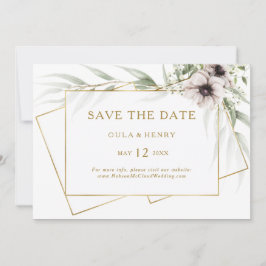 Eukalyptus Gold Geometric Horizontal Save the Date