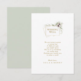 Eukalyptus Gold Geometric Wedding wünscht well Begleitkarte