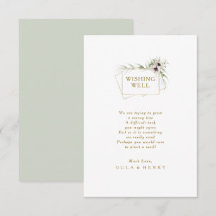 Eukalyptus Gold Geometric Wedding wünscht well Begleitkarte
