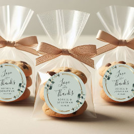 Eukalyptus Gold Metallic Gastgeschenk Hochzeit Vie Runder Aufkleber