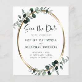 Eukalyptus Gold Metallic Save the Date