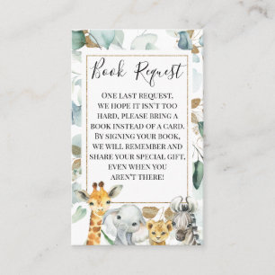 Eukalyptus Gold Safari Buchanfrage Visitenkarte