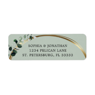 Eukalyptus Gold Salbei Hochzeit Retour Adresse Eti