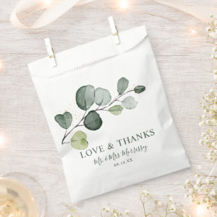 Eukalyptus-Gold-Spritzer-Aquarell Geschenktütchen