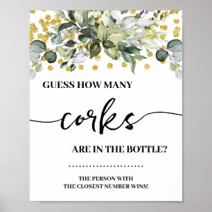 Eukalyptus Gold Wie viele Corks Duschgel Poster