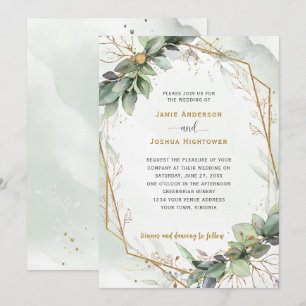 Eukalyptus Golden Greenerity Wedding Einladung
