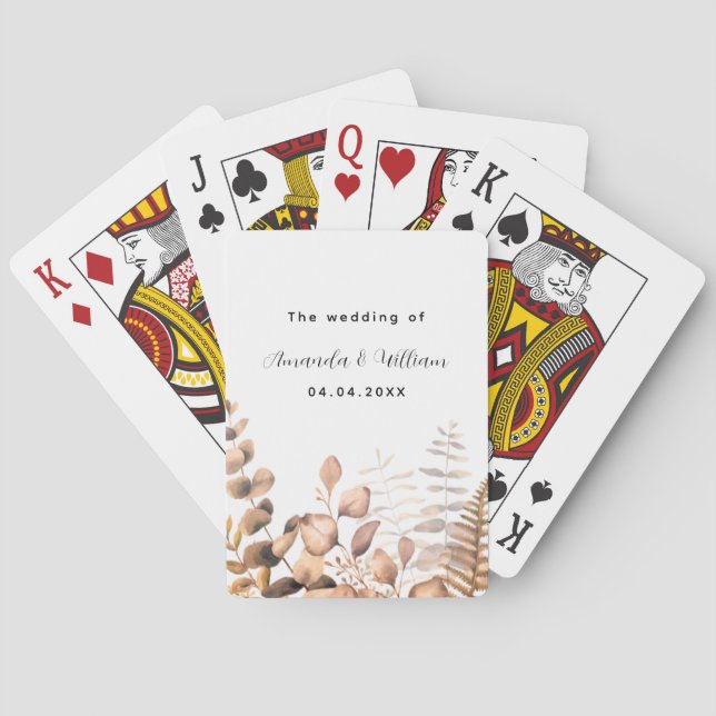 Eukalyptus golden waldland fern names Hochzeit im  Spielkarten (Rückseite)