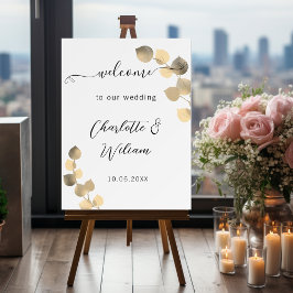 Eukalyptus-goldene Hochzeitsempfang