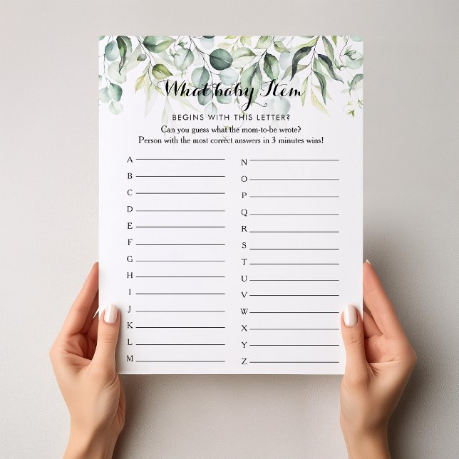 Eukalyptus Green ABC Baby Showgame (Von Creator hochgeladen)