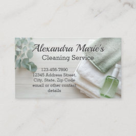 Eukalyptus Green Cleaning Service Housekeeping Visitenkarte