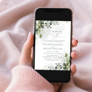 Eukalyptus Green Empfang Party Einladung