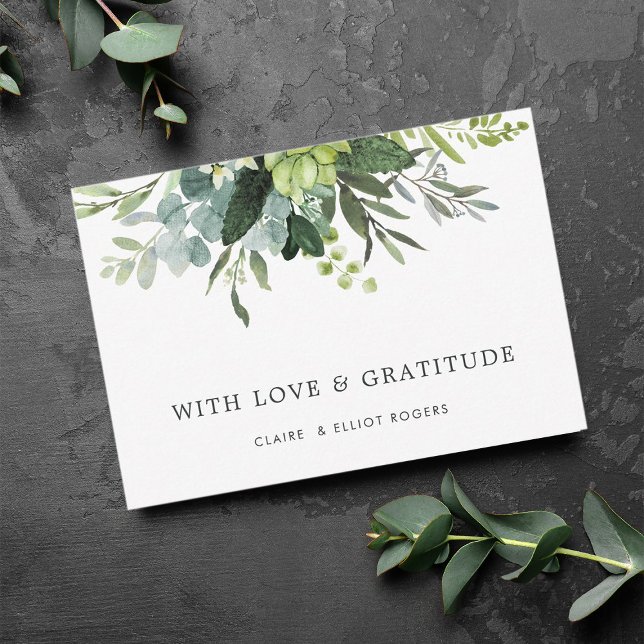 Eukalyptus Green Foliage Dankeschön-Karte Dankeskarte (Von Creator hochgeladen)