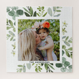 Eukalyptus Green Foliage Family Foto Square Puzzle