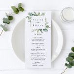 Eukalyptus Green Foliage-Karte Menükarte<br><div class="desc">Auf dieser Menükarte finden Sie einen Aquarell Eukalyptus,  grünes Blattwerk und einen quadratischen Rahmen. Für eine weiter gehende Anpassung dieses Designs klicken Sie bitte auf den Link "Weitere Anpassung". Matching-Elemente sind ebenfalls verfügbar.</div>