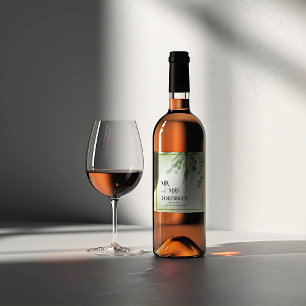 Eukalyptus Green Foliage Party Weinetikett