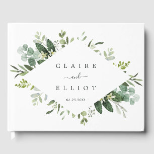 Eukalyptus Green Foliage Wedding Guest Book Gästebuch