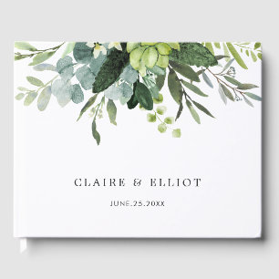Eukalyptus Green Foliage Wedding Guest Book Gästebuch
