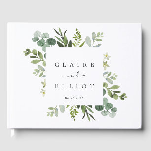 Eukalyptus Green Foliage Wedding Guest Book Gästebuch