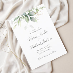 Eukalyptus Green Foliage Wedding Save The Date