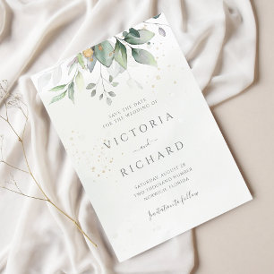 Eukalyptus Green Foliage Wedding Save The Date