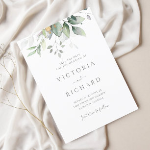 Eukalyptus Green Foliage Wedding Save The Date