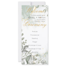 Eukalyptus green & gold Wassercolor Hochzeit