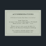 Eukalyptus Green Hotel Unterkunft Informationen Begleitkarte<br><div class="desc">Geben Sie diese kleinen Karten ein, um Ihre Gäste außerhalb der Stadt über die Unterkünfte des Hotels zu informieren. Eukalyptus / Olive Green Karten Features und elegante Serif-Typografie zur Bereitstellung aller Informationen benötigt. Entworfen, um sich mit unserer Minimal Greenery Wedding Collection abzustimmen. Personalisieren Sie Ihre Informationen mithilfe der bereitgestellten Vorlagenfelder....</div>