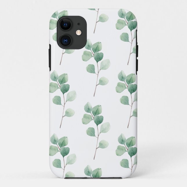 Eukalyptus Green Pattern Case-Mate iPhone Hülle (Rückseite)