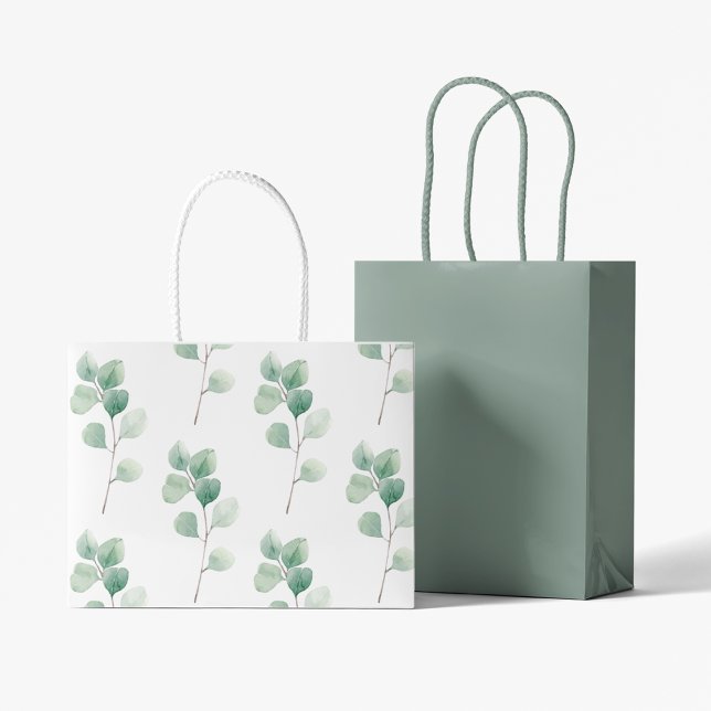 Eukalyptus Green Pattern Große Geschenktüte (Von Creator hochgeladen)