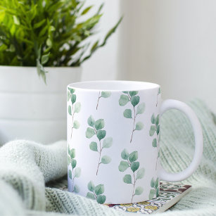 Eukalyptus Green Pattern Kaffeetasse