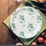 Eukalyptus Green Pattern Pappteller<br><div class="desc">Eukalyptus Green Pattern</div>