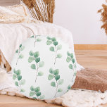 Eukalyptus Green Pattern Rundes Kissen<br><div class="desc">Eukalyptus Green Pattern</div>